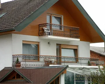 Kovana balkonska ograja, Britof pri Kranju, detajl 1