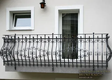 Kovana balkonska ograja, Koroška Bela, detajl 1