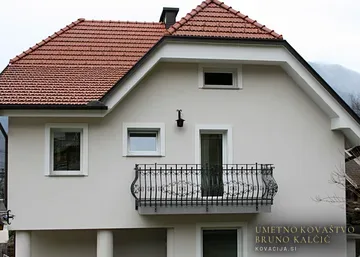 Kovana balkonska ograja, Koroška Bela, detajl 3