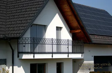 Kovana balkonska ograja, Strahinj, detajl 2