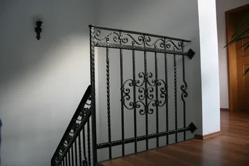 Kovana stopniščna ograja, Trbovlje, poudarjeno polje